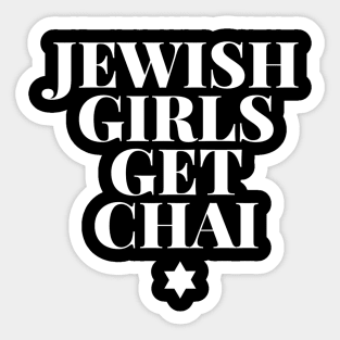 Nice Jewish Girls Get Chai Hanukkah Gifts Sticker